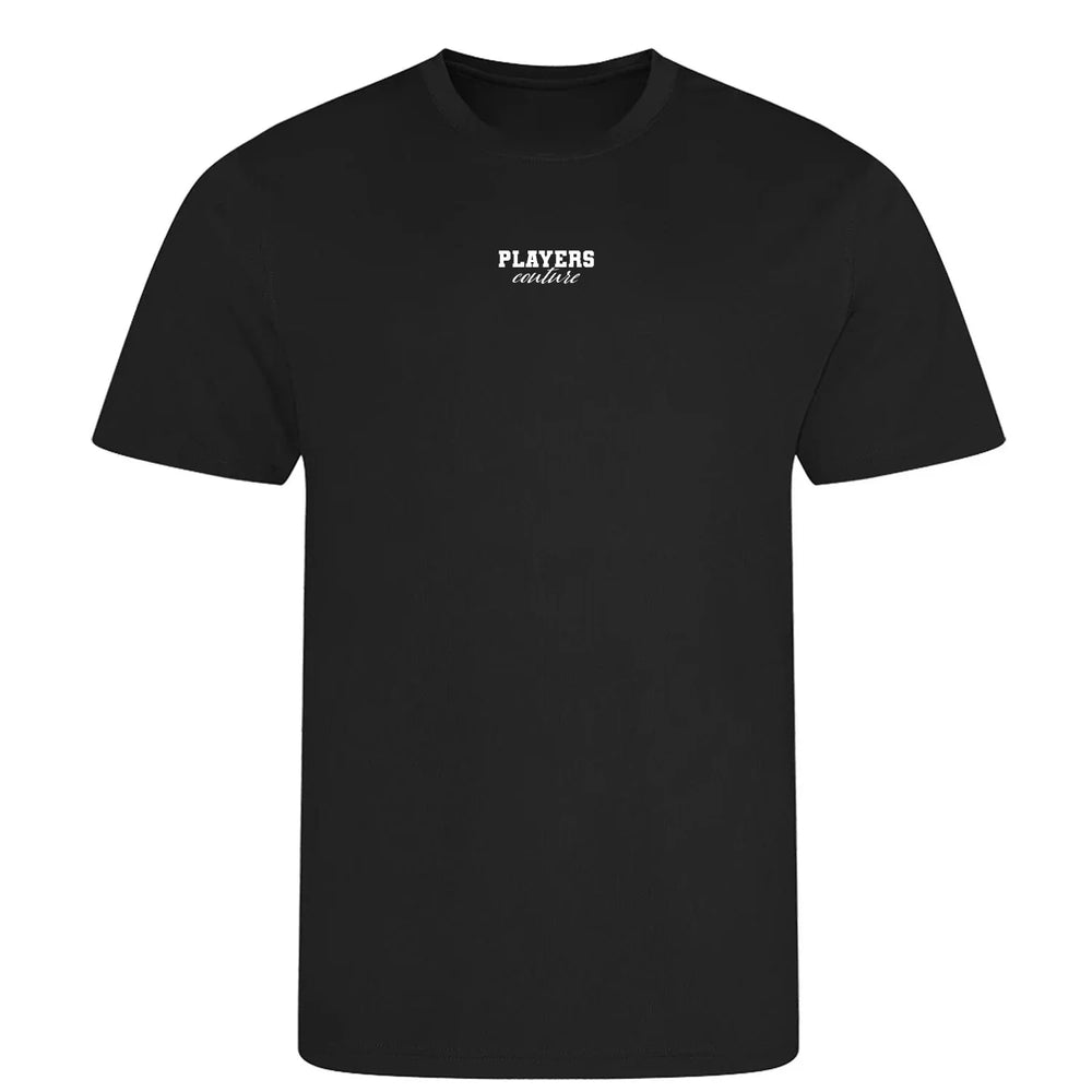 Essentials Collection Players Couture Men's Black Cool Sports T-Shirt