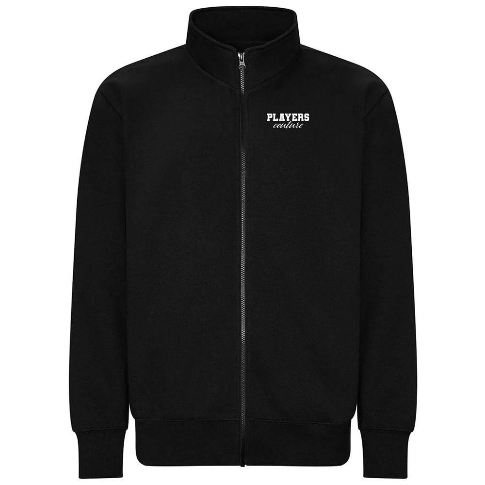 Essentials Collection hoodie – black men's hoodie with white Essentials Collection letters and Players Couture logo on the