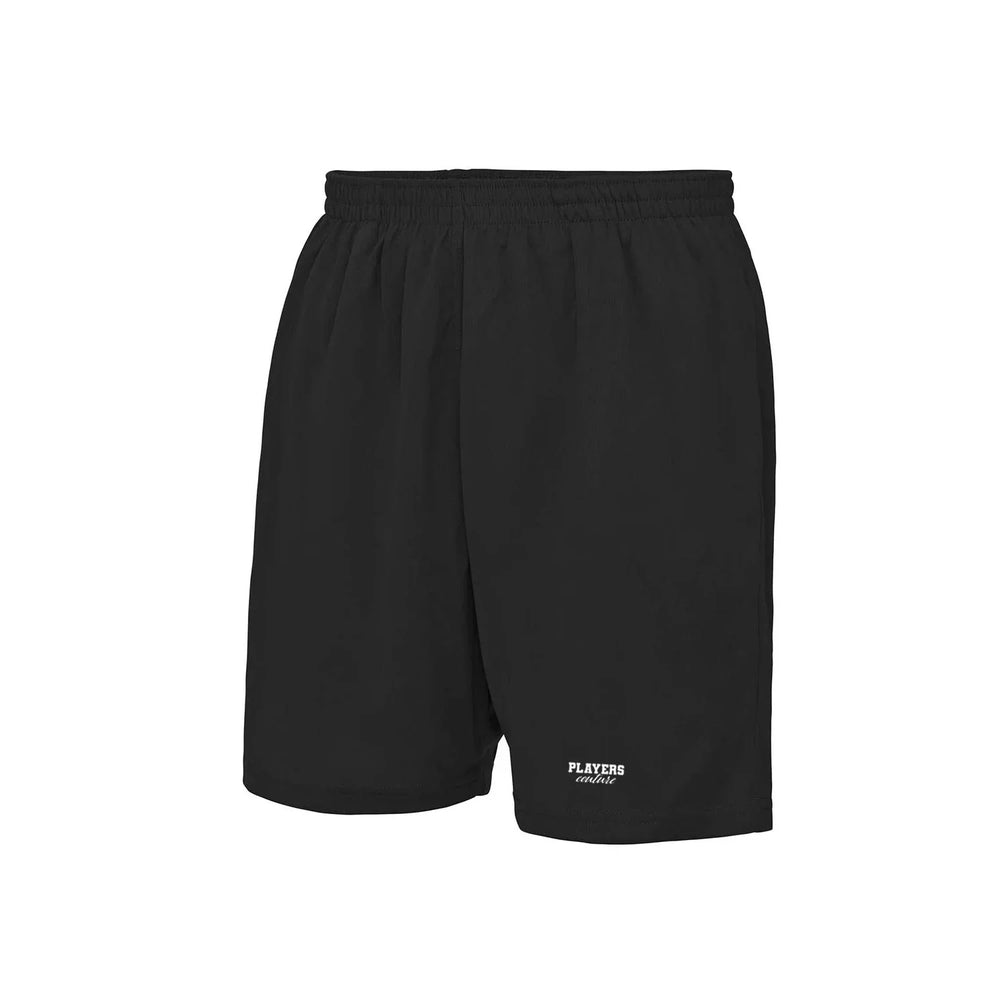 Essentials Collection Players Couture Men's Activewear Black Mesh Lined Shorts