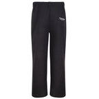 Essentials Collection Men's Premium Heavyweight Black Joggers Back Logo – black close-up detail shot of the Essentials