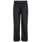 Essentials Collection Men's Premium Heavyweight Black Joggers Back Logo – black close-up detail shot of the Essentials