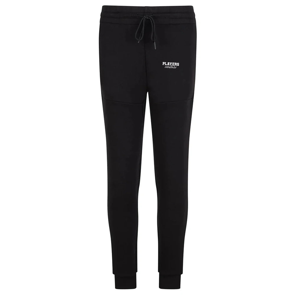 Essentials Collection Players Couture Men's Black Tapered Fleece Jog Pants