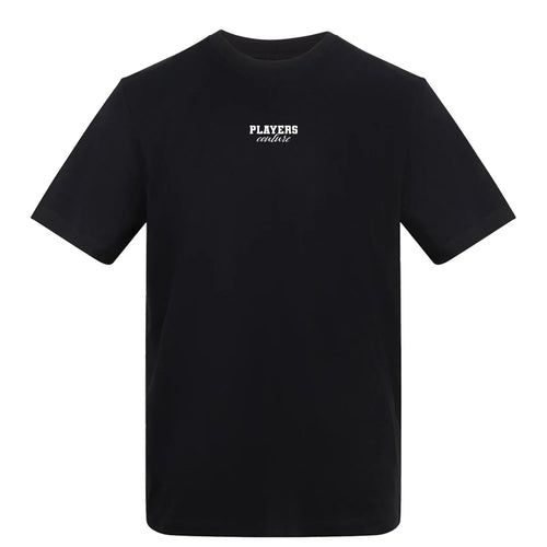 Essentials Collection t-shirt – black men's t-shirt with white Essentials Collection letters and Players Couture logo on the