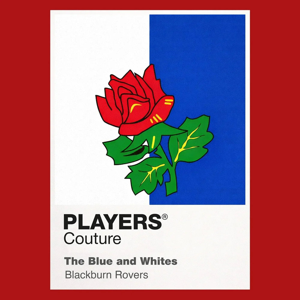 Blackburn Rovers Classic Football Shirt Colours Frame Men's T-Shirt – red close-up detail shot of the Blackburn Rovers