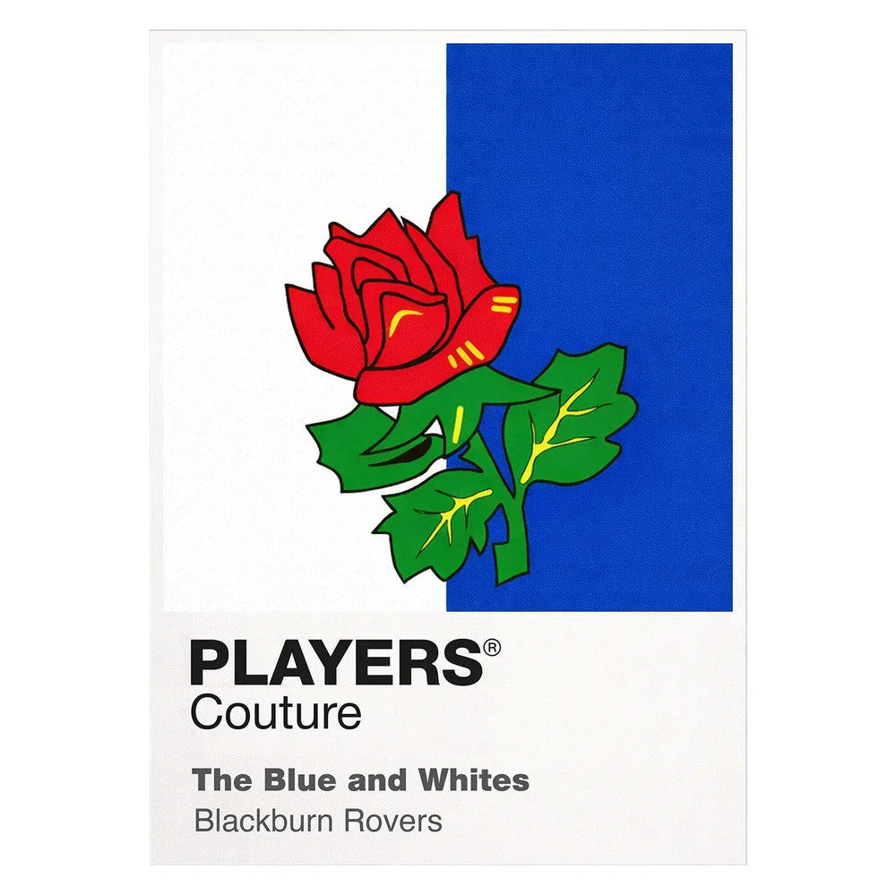 Blackburn Rovers Classic Football Shirt Colours Frame Men's T-Shirt – white close-up detail shot of the Blackburn Rovers