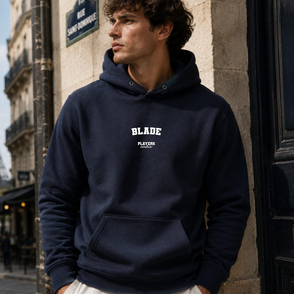 blade name-print hoodie - navy