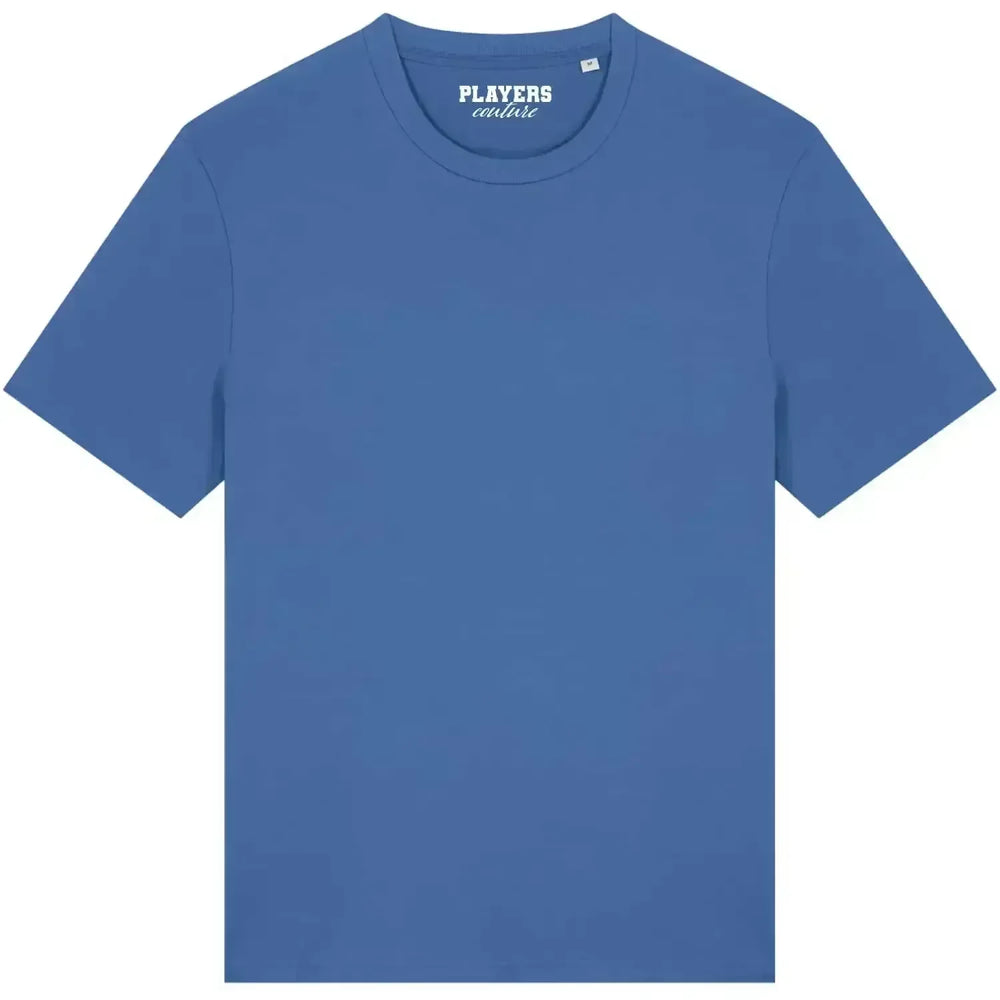 Premium Custom Men's T-Shirt t-shirt – blue men's t-shirt with white Premium Custom Men's T-Shirt letters and Players