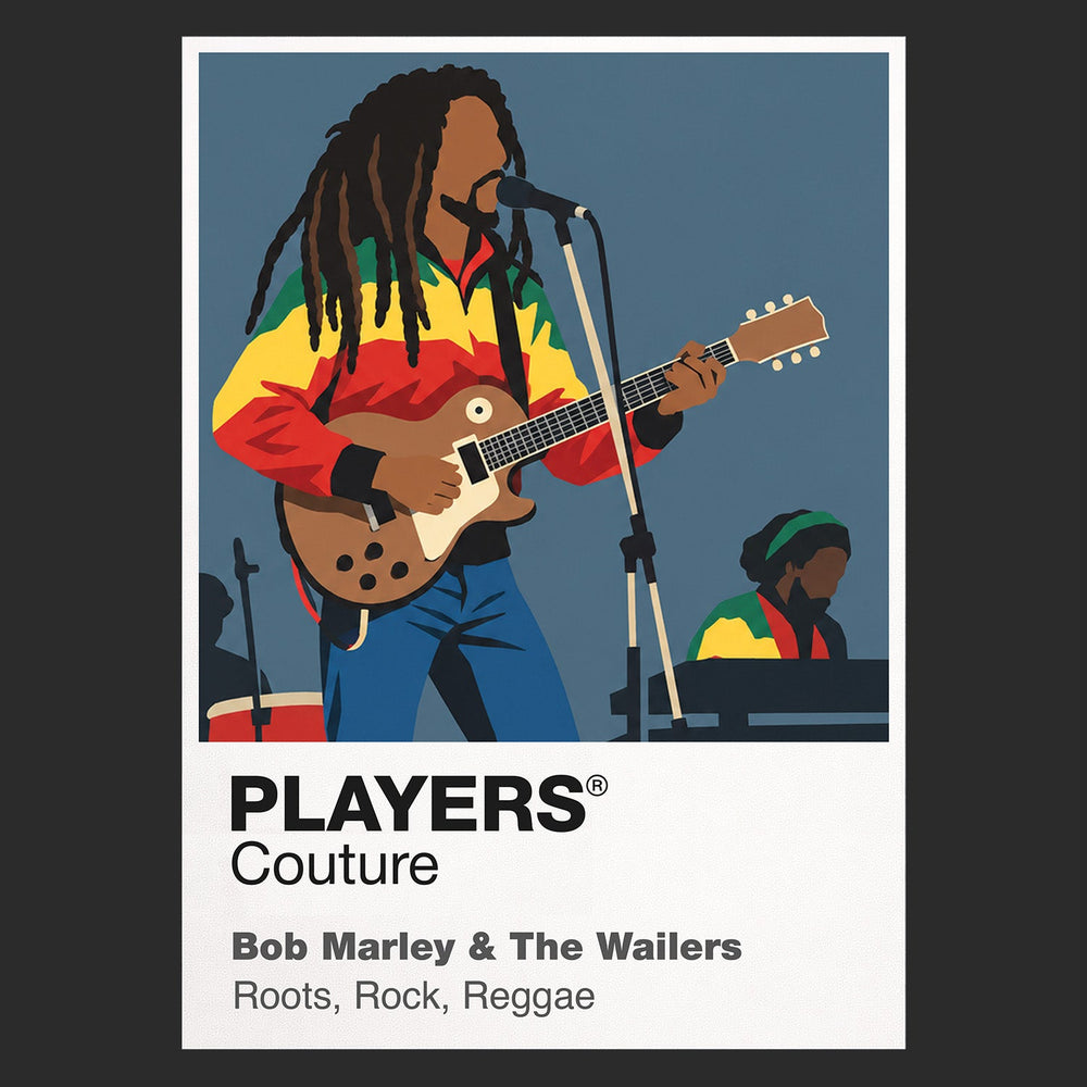 Bob Marley & The Wailers the collective stage presence and roots-reggae identity of Bob Marley and the Wailers Icon Frame artwork in black
