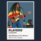 Bob Marley & The Wailers the collective stage presence and roots-reggae identity of Bob Marley and the Wailers Icon Frame artwork in navy