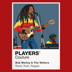 Bob Marley & The Wailers the collective stage presence and roots-reggae identity of Bob Marley and the Wailers Icon Frame artwork in red