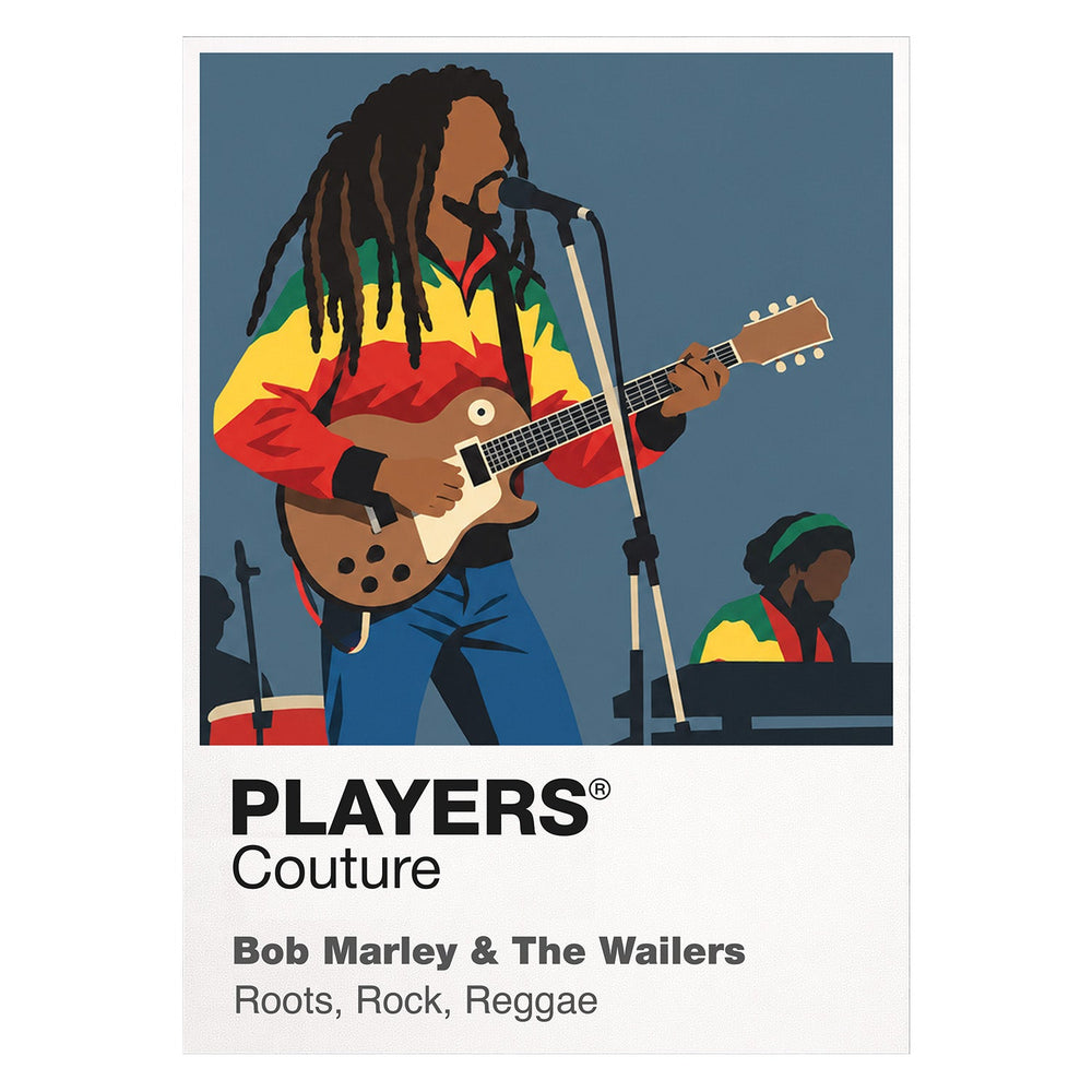 Bob Marley & The Wailers the collective stage presence and roots-reggae identity of Bob Marley and the Wailers Icon Frame artwork on white