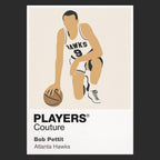 Bob Pettit Hawks Basketball Icon Frame Men's Hoodie