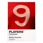 Bobby Charlton 9 Football Shirt Frame Men's Hoodie – white close-up detail shot of the Bobby Charlton 9 Football Players