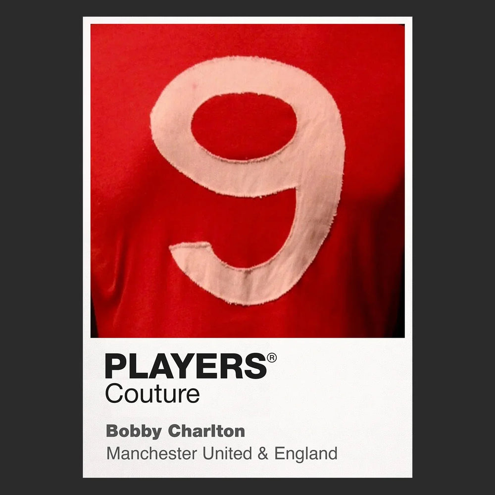 Bobby Charlton 9 Football Shirt Frame Men's Hoodie – black close-up detail shot of the Bobby Charlton 9 Football Players
