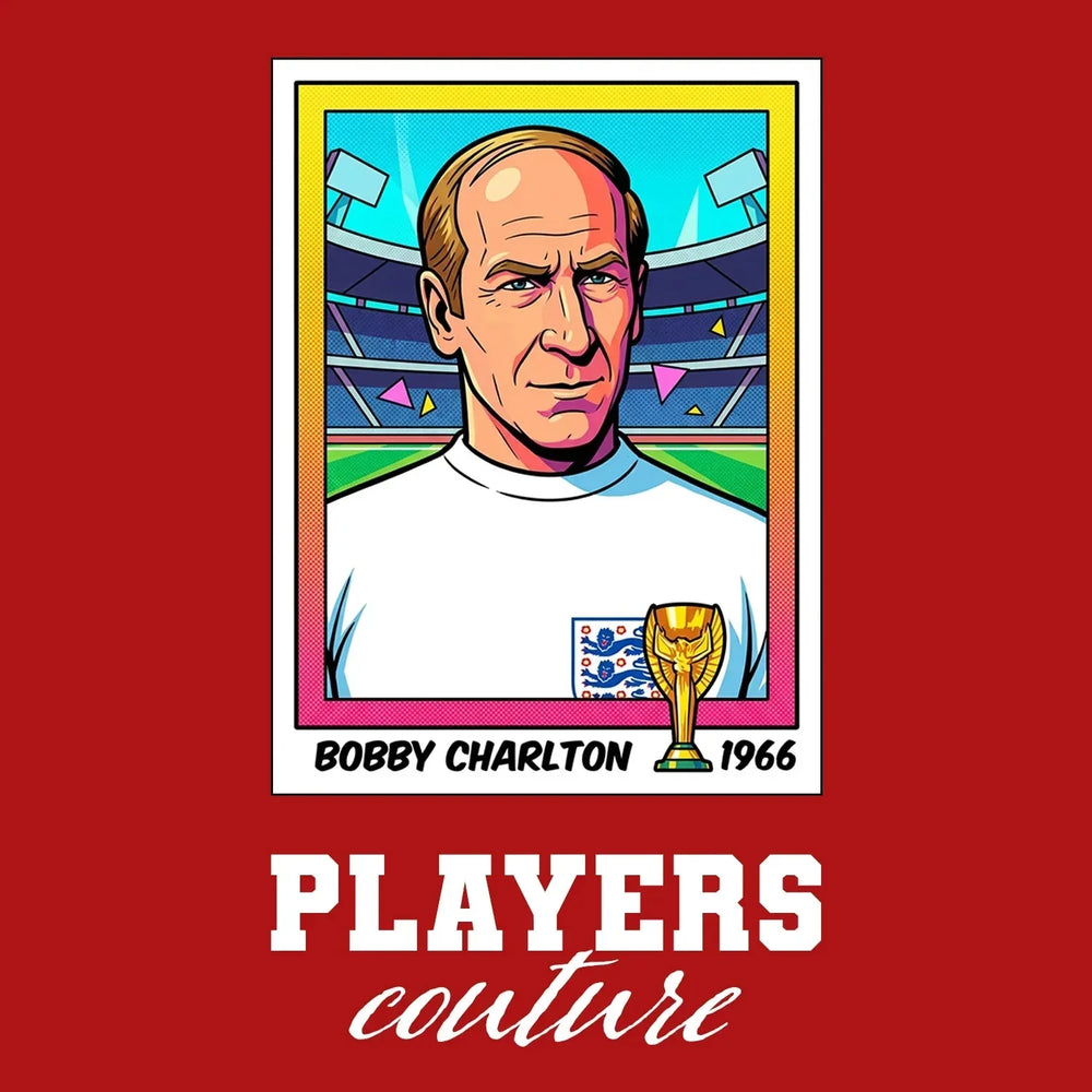 Bobby Charlton World Cup Sticker Men's Hoodie – bobby charlton red Players Couture design