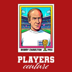 Bobby Charlton World Cup Sticker Kids T-Shirt – bobby charlton red Players Couture design