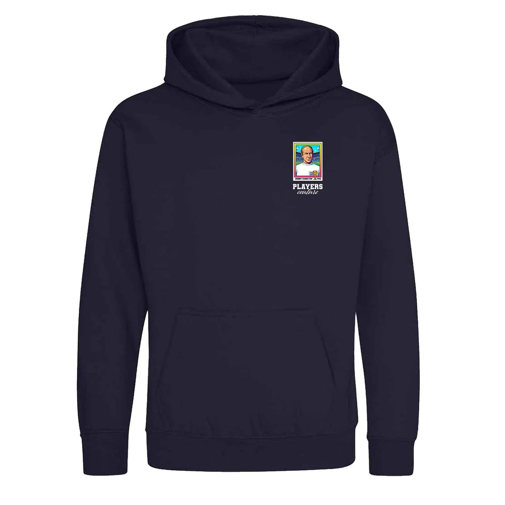 Bobby Charlton World Cup Sticker Kids Hoodie – bobby charlton sticker kids navy hoodie Players Couture design