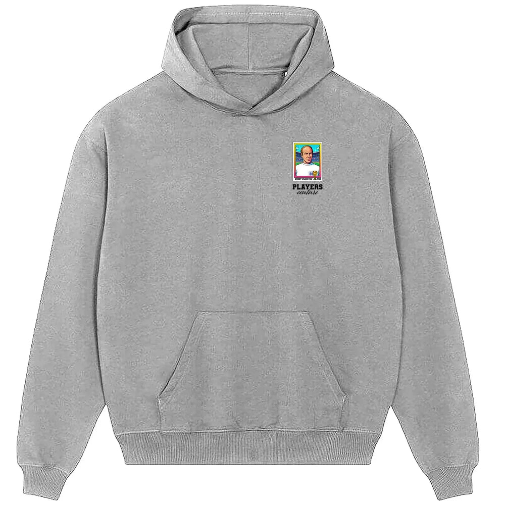 Bobby Charlton World Cup Sticker Men's Hoodie – bobby charlton sticker mens grey hoodie Players Couture design