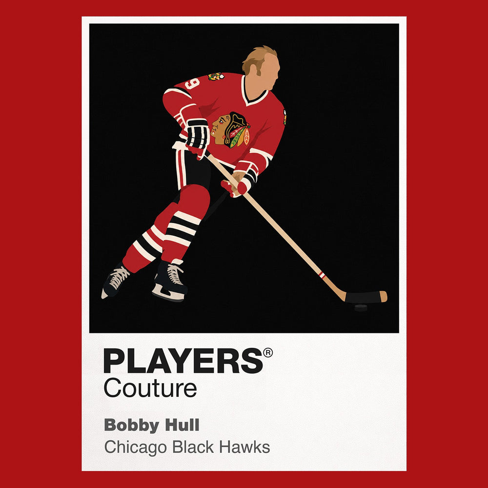 Bobby Hull Blackhawks Ice Hockey Icon Frame Men's T-Shirt – image 10