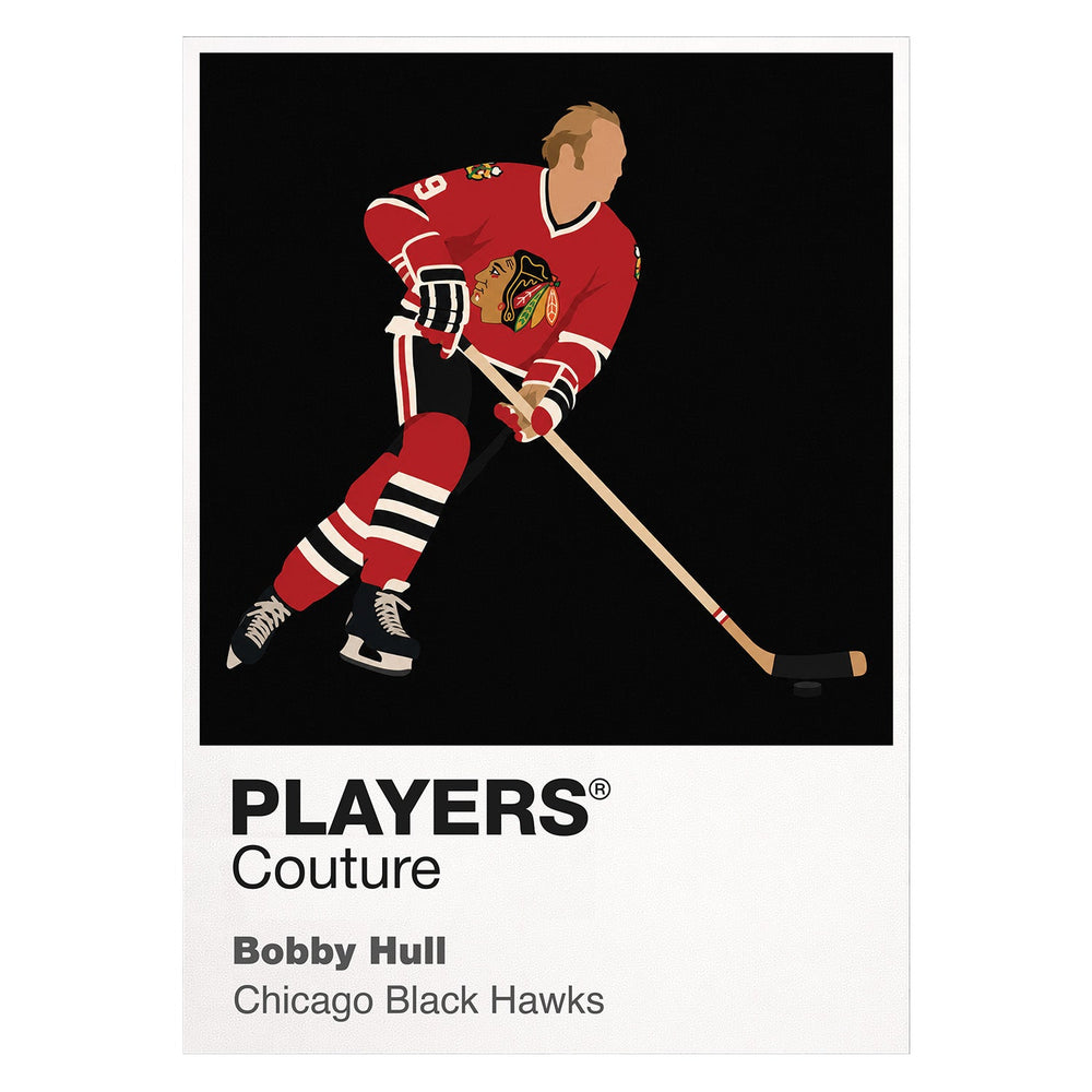 Bobby Hull Blackhawks Ice Hockey Icon Frame Men's T-Shirt – image 1