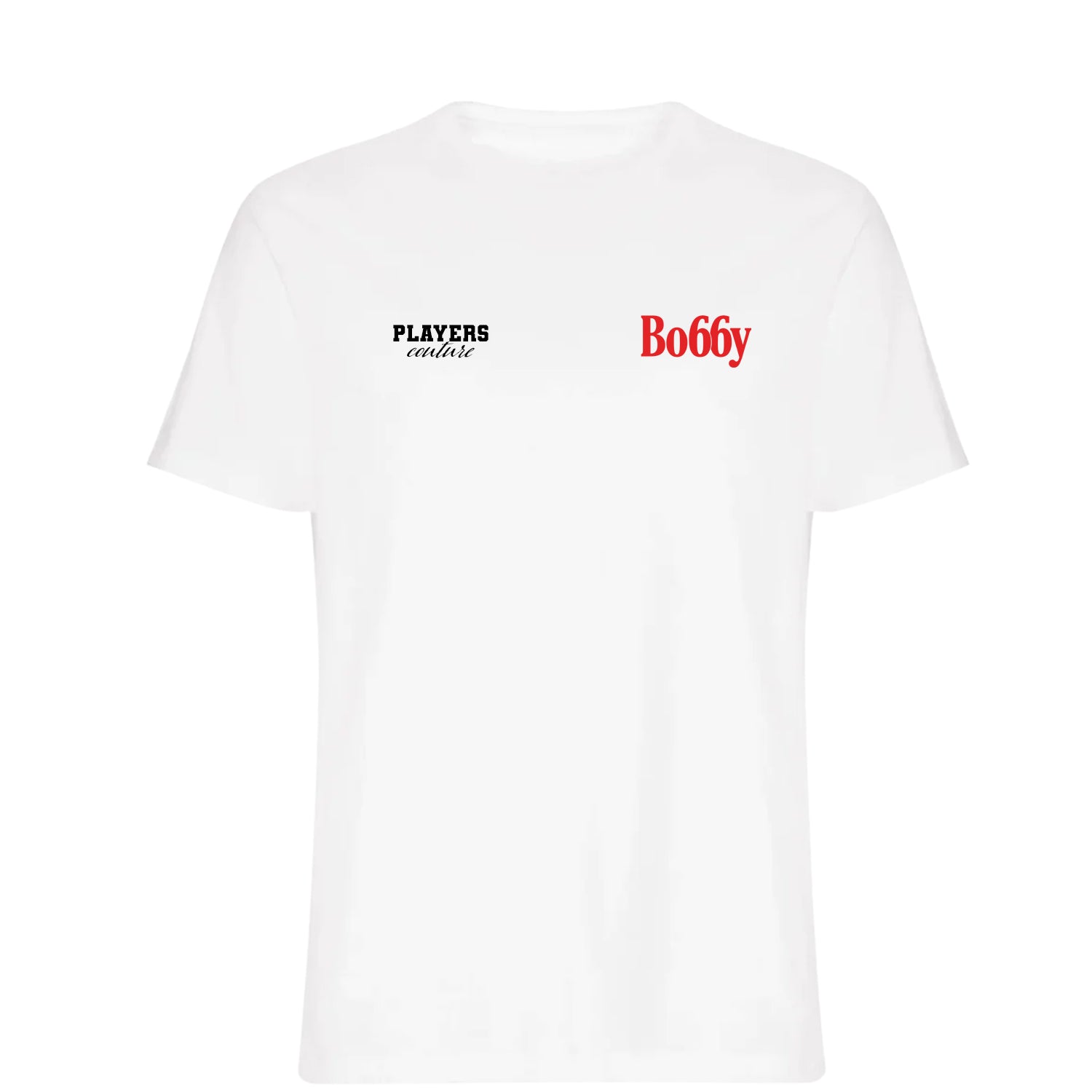 Bo66y Logo Players Couture Mens T-Shirt White