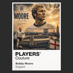 Bobby Moore England Atlas Frame artwork by Players Couture