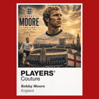 Bobby Moore England Atlas Frame artwork by Players Couture