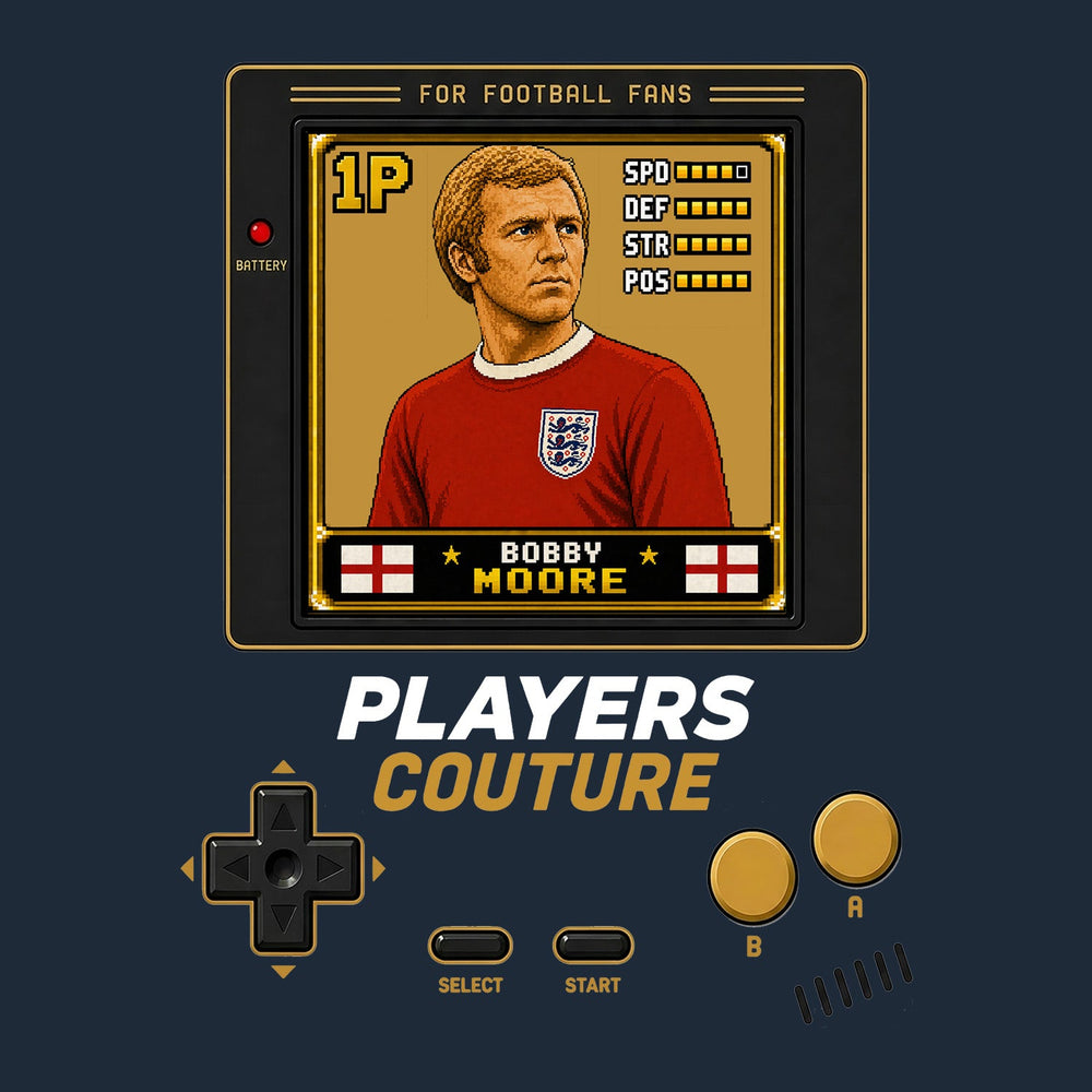 Bobby Moore 1P 8-Bit hoodie retro gaming design by Players Couture