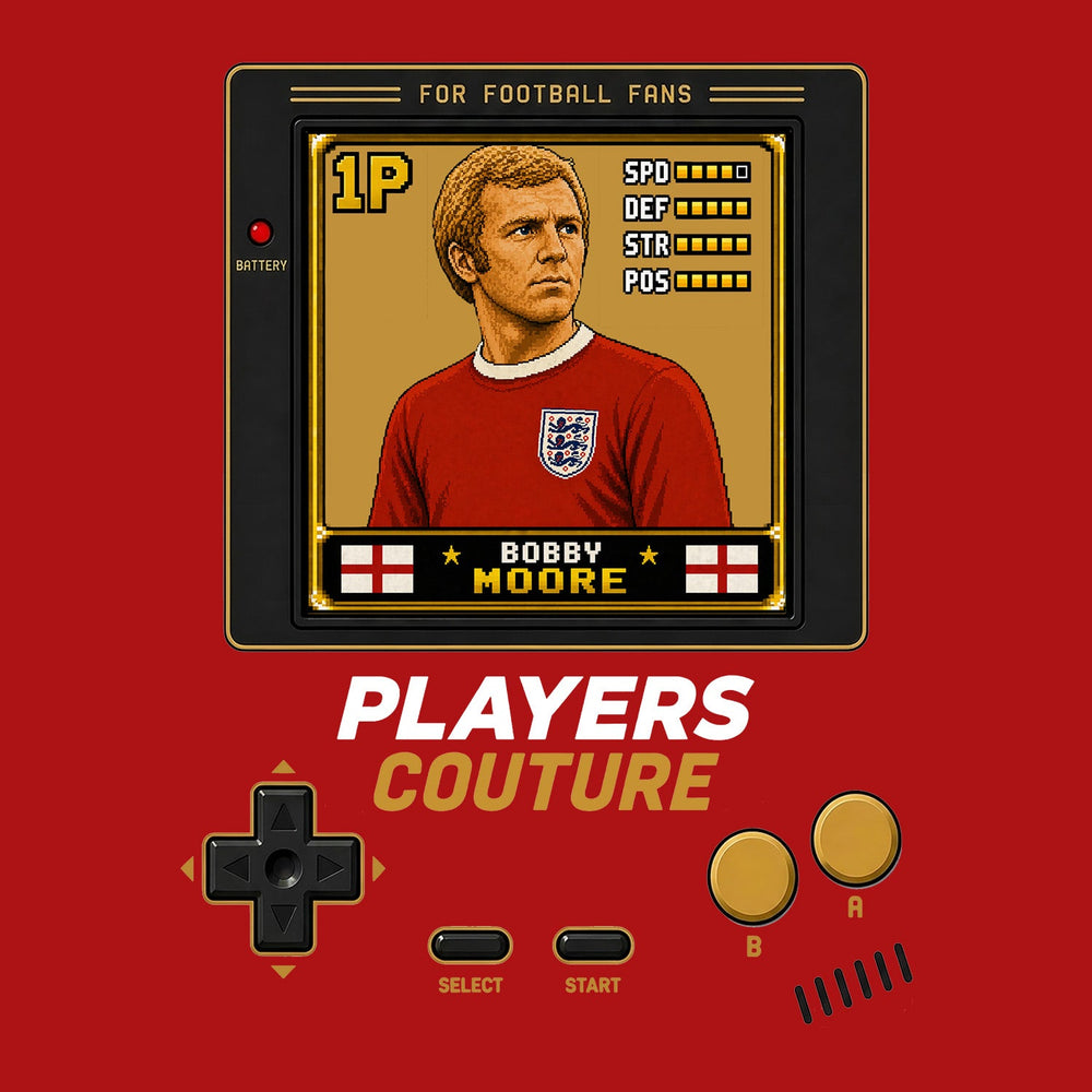 Bobby Moore 1P 8-Bit hoodie retro gaming design by Players Couture