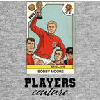 Bobby Moore World Cup Sticker Kids T-Shirt – bobby moore grey Players Couture design