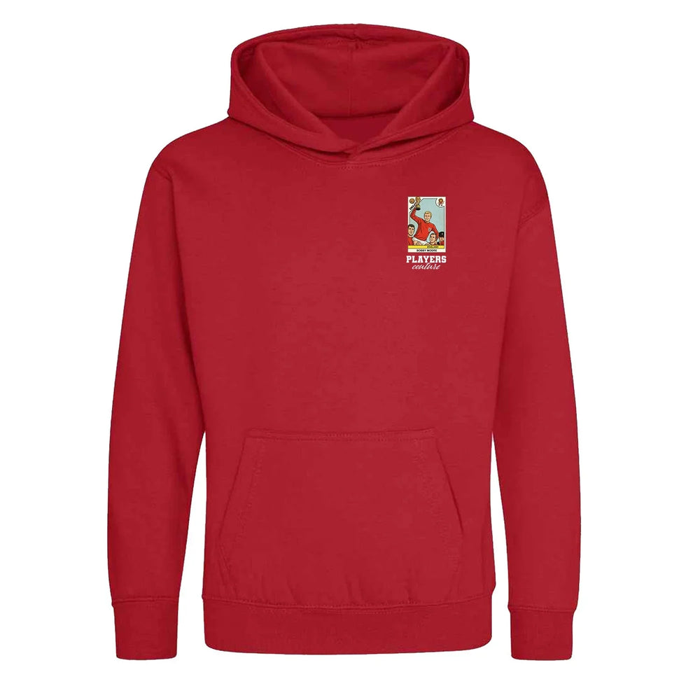 Bobby Moore World Cup Sticker Kids Hoodie – bobby moore sticker kids red hoodie Players Couture design