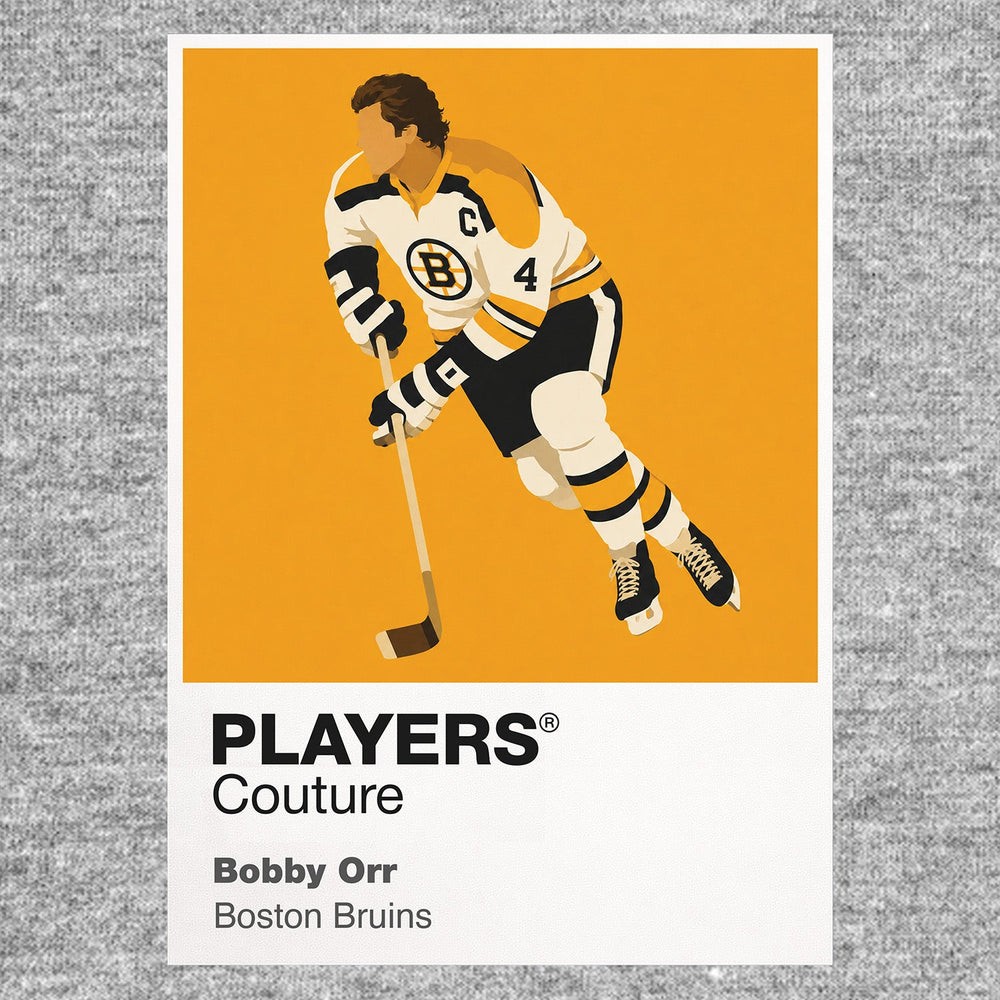 Bobby Orr Bruins Ice Hockey Icon Frame Men's T-Shirt – image 7