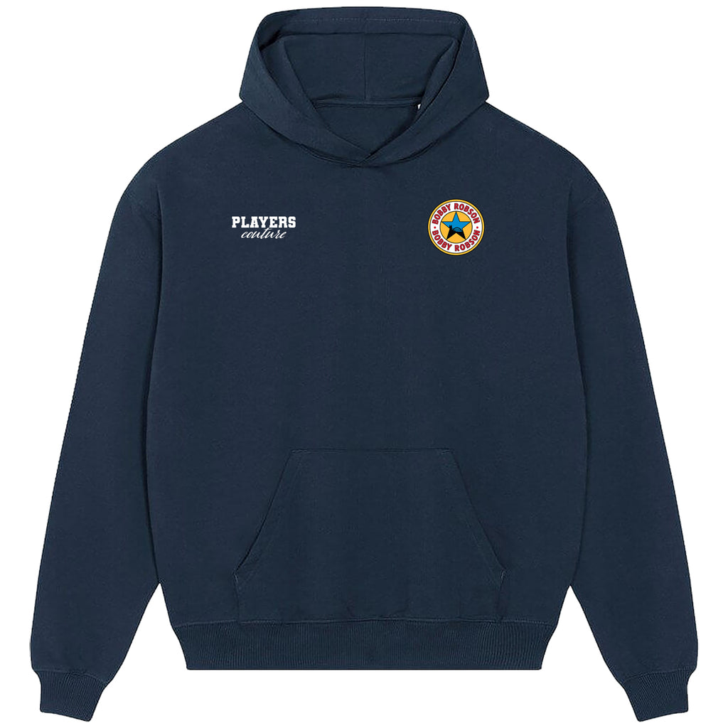 Bobby Robson Logo Players Couture Men's Casual Hoodie Navy