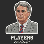 Bobby Robson Badge Men's Hoodie – close-up detail shot of the Bobby Robson Players Couture logo design