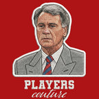 Bobby Robson Badge Men's Hoodie – close-up detail shot of the Bobby Robson Players Couture logo design