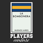 Boca Juniors Monopoly Card t-shirt – black men's t-shirt with white Boca Juniors Monopoly Card letters and Players Couture
