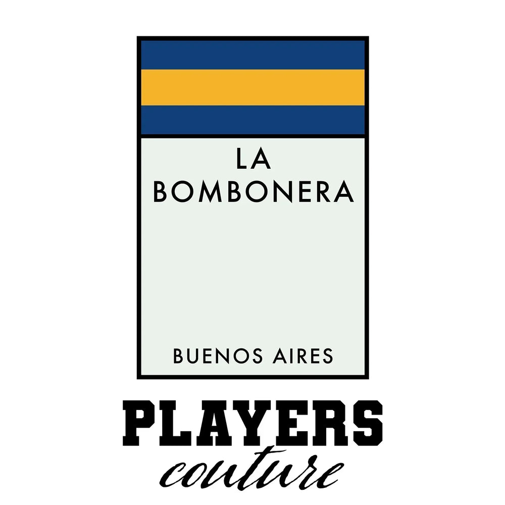 Boca Juniors t-shirt – white men's t-shirt with black Boca Juniors letters and Players Couture logo on the chest