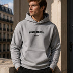 bondi-beach name-print hoodie - grey