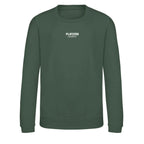 Essentials Collection hoodie – green kids' hoodie with white Essentials Collection letters and Players Couture logo on the