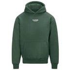 Essentials Collection hoodie – green men's hoodie with white Essentials Collection letters and Players Couture logo on the