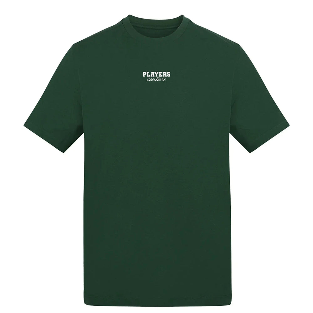 Essentials Collection Players Couture Mens Bottle Green Cotton T-Shirt - Bottle Green / S | Basics, Essentials Collection, Men's, T-Shirts