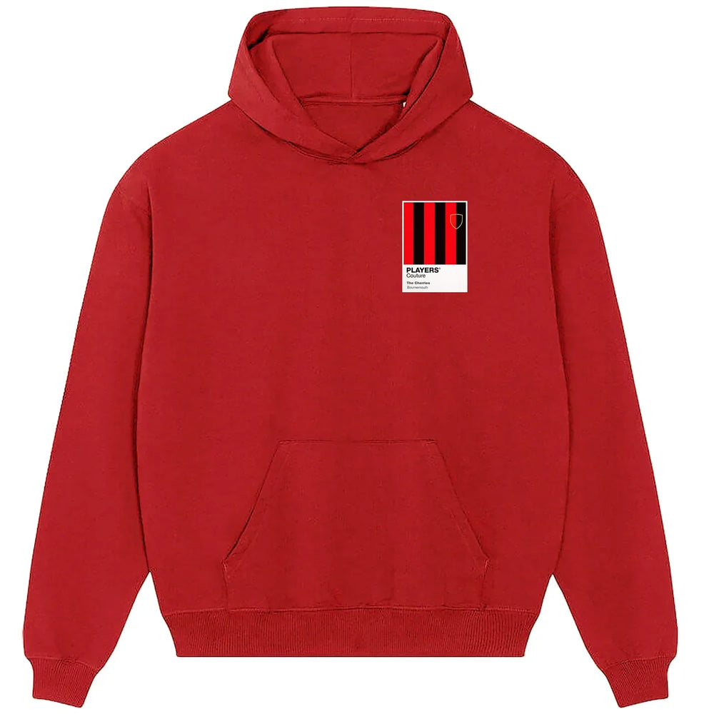 Bournemouth hoodie – red men's hoodie featuring the Bournemouth Players Couture logo