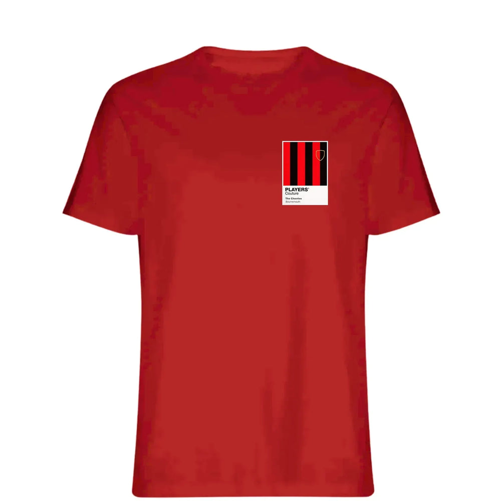 Bournemouth t-shirt – red men's t-shirt featuring the Bournemouth Players Couture logo