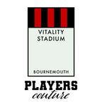 Bournemouth t-shirt – white men's t-shirt with black Bournemouth letters and Players Couture logo on the chest