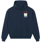 Bournemouth Monopoly Card hoodie – close-up of white Bournemouth Monopoly Card lettering and Players Couture logo on the