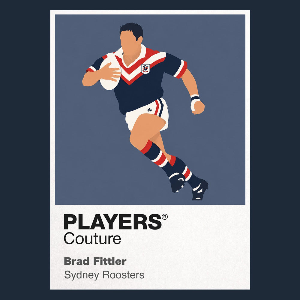 Brad Fittler Sydney Roosters rugby league T-shirt navy