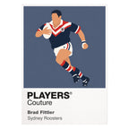 Brad Fittler Sydney Roosters rugby league T-shirt white
