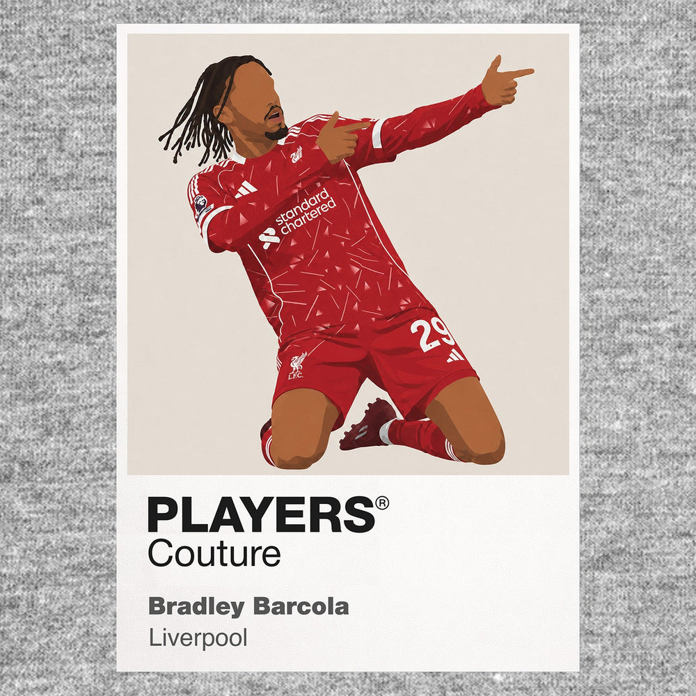 Bradley Barcola Liverpool grey Icon Frame artwork detail