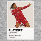 Bradley Barcola Liverpool grey Icon Frame artwork detail