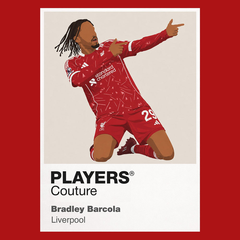 Bradley Barcola Liverpool red Icon Frame artwork detail